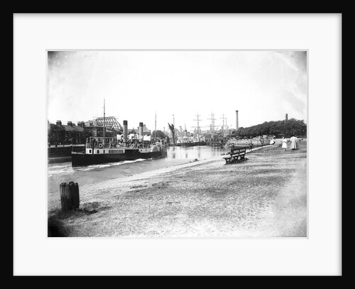 A view of The New Cut from the Promenade at Ipswich with the paddle steamer 'Suffolk' (1895) in bound approaching to her berth by Smiths Suitall Ltd.