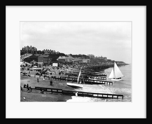 The beach and promenade at Felixstowe, looking towards the Felix Hotel and Cobbolds Point by Marine Photo Service