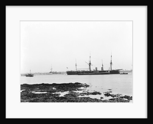A view from Shotley with 'Adventure' (1904) and 'Ganges', ex 'Caroline' (1882) and 'Ganges II', ex 'Minotaur' (1863) at moorings by Smiths Suitall Ltd.