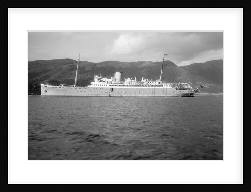 A passenger short sea steamer 'Lady Killarney' (Br, 1912) at anchor off Ballachulish, 1947-1956 by Anonymous