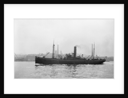 Photograph of the vessel 'Merel' (1925) under way on the River Thames passing Woolwich, 23rd March 1932 by unknown