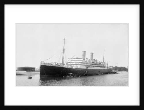 'Otranto' (Br, 1295) with water lighter and other small craft alongside by unknown