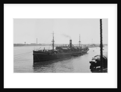 General cargo vessel 'Sultania' (Br, 1907), anchored and moored at Port Said by Anonymous