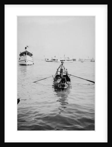 Skulling a sampan at Penang by David Watkin Waters