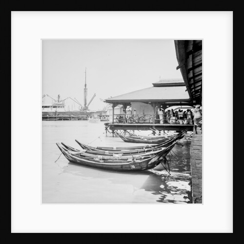 Sampans in the sampan harbour near the FMS Railway Station pier at Penang by David Watkin Waters