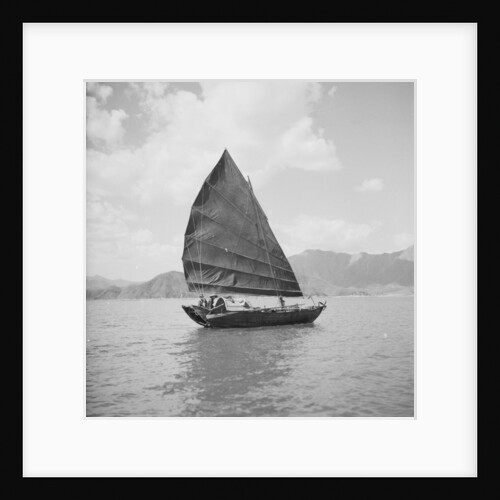 A starboard side view of a Tolo Harbour fishing sampan at Hong Kong by David Watkin Waters
