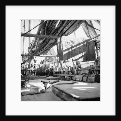 In the waist on board a Yeungkong fisher type junk at Aberdeen, Hong Kong by David Watkin Waters