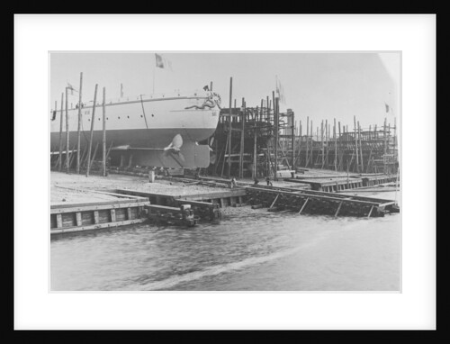 The 'Chih Yuan' (China, 1886), on the stocks at Elswick's yard by unknown