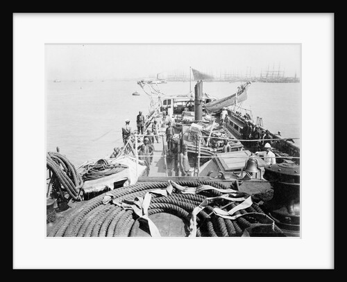 View of deck from foc'sle of Bengal Pilot brig 'Fame' (Br, 1889) by unknown