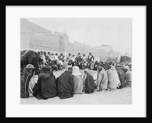 Mubarak Al-Sabah (Sheikh of Kuwait from 1896-1915) holding an outside audience in Kuwait by unknown