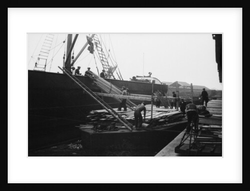 Discharging deals and timber products at Russia Dock by Browne Collection