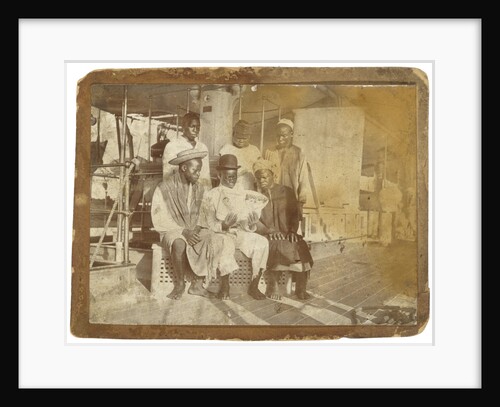 African crewmen aboard paddle-wheel special service vessel HMS 'Sphinx' (1882) by unknown
