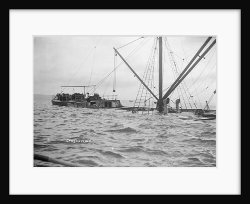 The steam cargo ship 'Cragoswald' (1899) after being torpedoed by German submarine 'U84' by Unknown