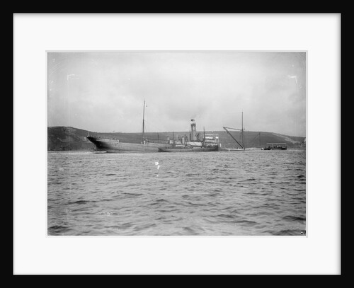 The steam cargo ship 'Cragoswald' (1899) after being torpedoed by German submarine 'U84' by Gibson's of Scilly Shipwreck Collection