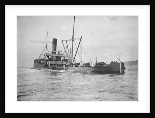The steam cargo ship 'Cragoswald' (1899) after being torpedoed by German submarine 'U84' by Gibson's of Scilly Shipwreck Collection
