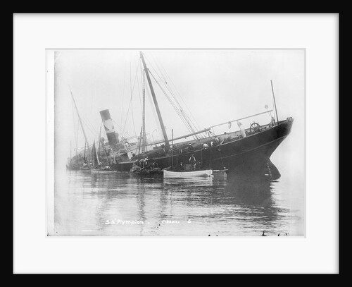 Plympton (1893) semi-submerged on Lethegus Rocks off St. Agnes by Gibson's of Scilly Shipwreck Collection