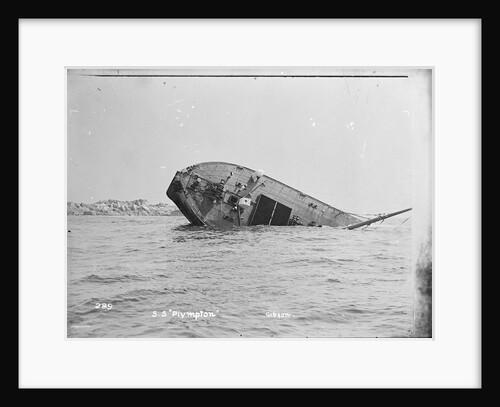 The forecastle of  Plympton (1893) after the ship slipped off the rocks, off St. Agnes by Gibson's of Scilly Shipwreck Collection