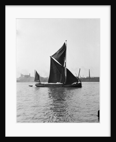 'Pimlico' (Br, 1914) spritsail barge, under sail off Greenwich by Unknown