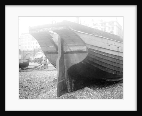 The 'Victory' laid up on Brighton beach by unknown