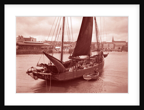 Photograph of 'Erycina' (1882) under sail in September 1934 off the Barbican, Plymouth by H Oliver Hill