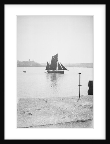 Photograph of the 'Erycina' (1882) under sail in Plymouth harbour in September 1934 by unknown