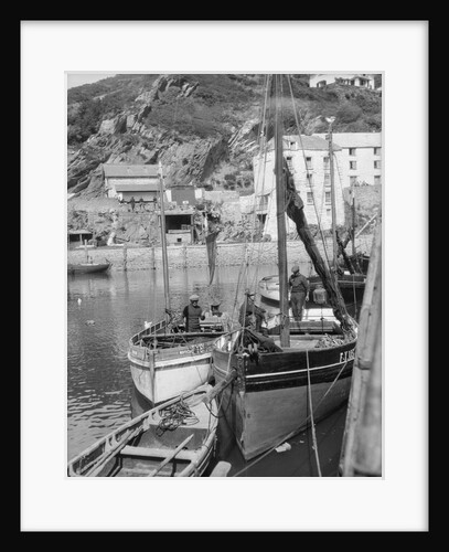 'Marion' Polperro gaffer, in Polperro harbour by Unknown