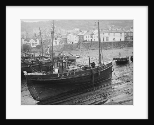 'Boy Willie', Mounts Bay mackerel driver, dried out in Mousehole harbour by unknown