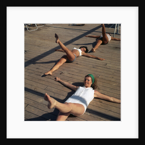 Keep fit class on deck aboard a Union-Castle ship by Marine Photo Service