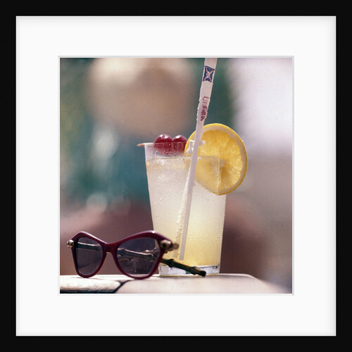 Cocktail and sunglasses aboard a Union-Castle cruise liner by Marine Photo Service