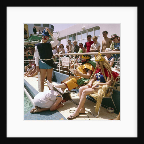 Crossing the Line ceremony with King Neptune and a subject, aboard Union-Castle liner 'Windsor Castle' by Marine Photo Service