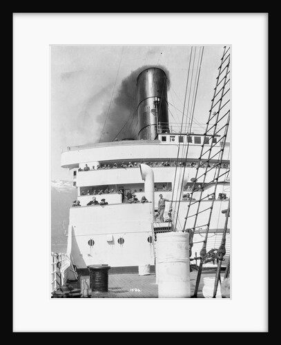 Decks and funnel view of 'Caronia' by Marine Photo Service