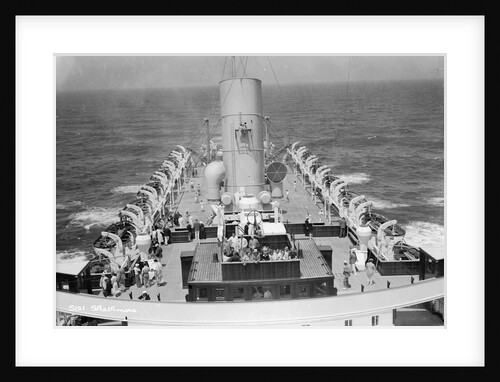 'Strathmore' looking aft from the foremast by Marine Photo Service