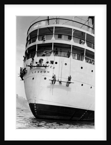 Crews painting the 'Strathnaver' by Marine Photo Service