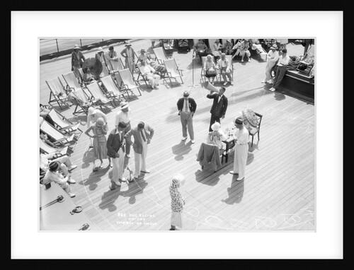 Dog Racing aboard the 'Viceroy of India' by Marine Photo Service