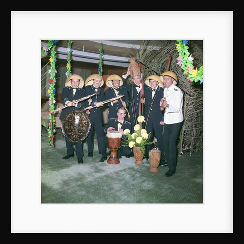 Stewards from the 'Kungsholm' putting on a cabaret act by Marine Photo Service
