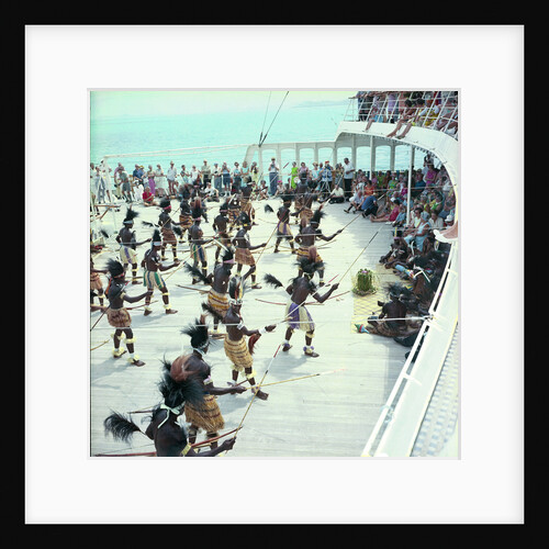 Local dancers from Roratonga, Cook Islands performing aboard the 'Kungsholm' by Marine Photo Service