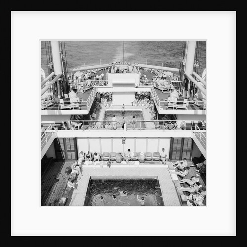 Passengers on the deck of the 'Oronsay' by Marine Photo Service