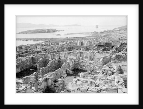 The ruins of the Temple of Apollo at Delos, Greece by Marine Photo Service