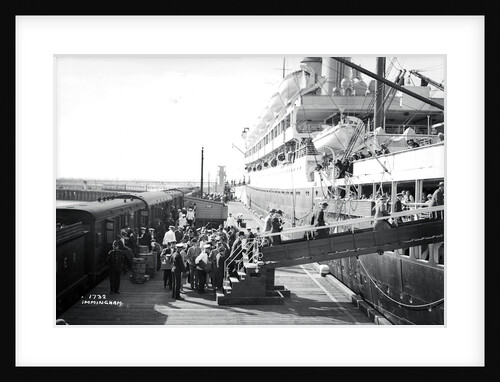 Passengers boarding the 'Orontes' at Immingham Dock, Humberside, England by Marine Photo Service