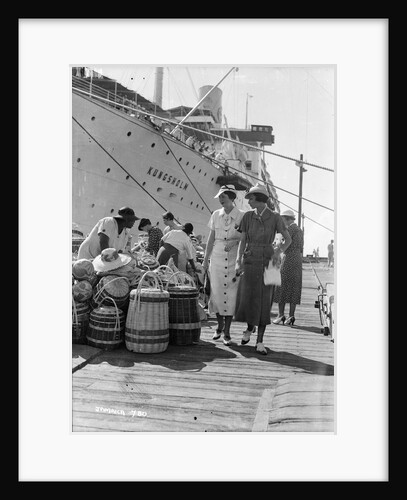 Ladies on a quayside at Jamaica, West Indies by Marine Photo Service
