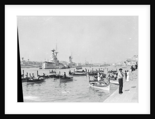 Dghajsas in Grand Harbour, Valletta, Malta, 1931 by Marine Photo Service