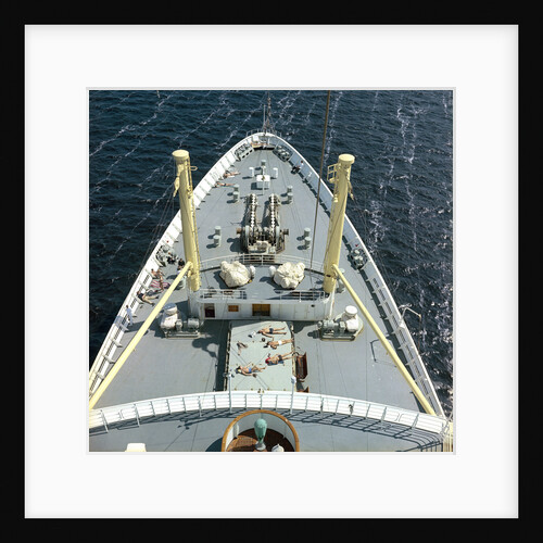 Crew sunbathing on the 'Gripsholm' by Marine Photo Service