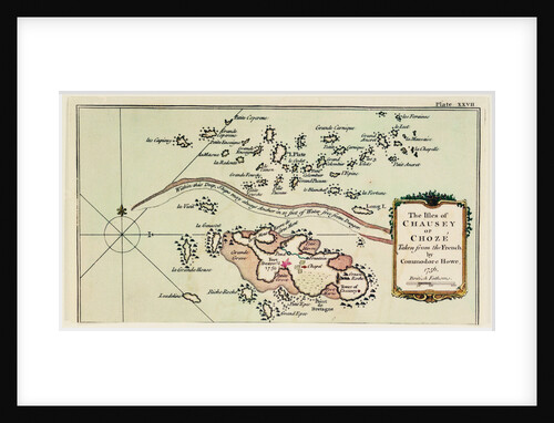 The Isles of Chausey or Choze Taken from the French by Commodore Howe, 1756 by T. Jeffreys