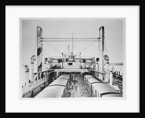 Train Ferry No. 1 (1917) Train deck with trains taken on board by unknown