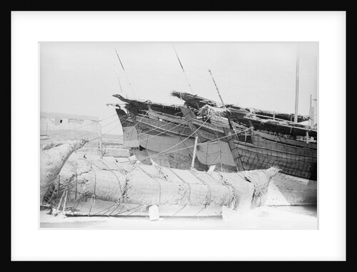 Booms wrapped in protective covers by Alan Villiers