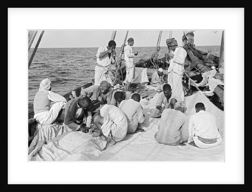 Maintaining the sail on board the 'Triumph of Righteousness' by Alan Villiers