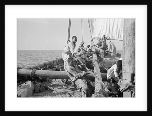 The 'Triumph of Righteousness' full of mangrove poles by Alan Villiers