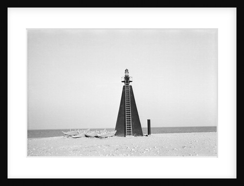 Lighthouse at entrance to Kuwait Bay by Alan Villiers