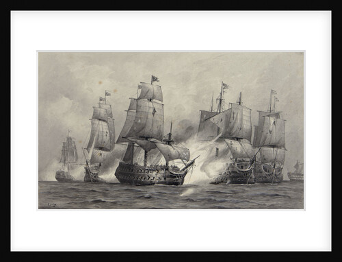 Battle of Cape St Vincent, 1797 by Alma Claude Burlton Cull