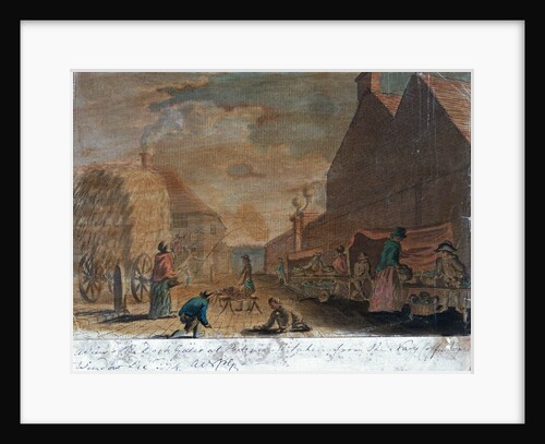 A view of the dock gates at Portsmouth taken from the Navy Coffee house window, December 1774 by Gabriel Bray